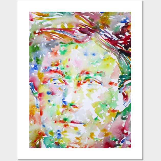 ARTHUR RIMBAUD watercolor portrait .1 Wall Art by lautir